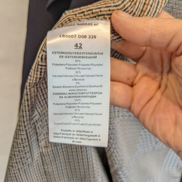 Antonio Marras side ruffle navy blazer size 6(42) BNWT - Picture 8 of 11